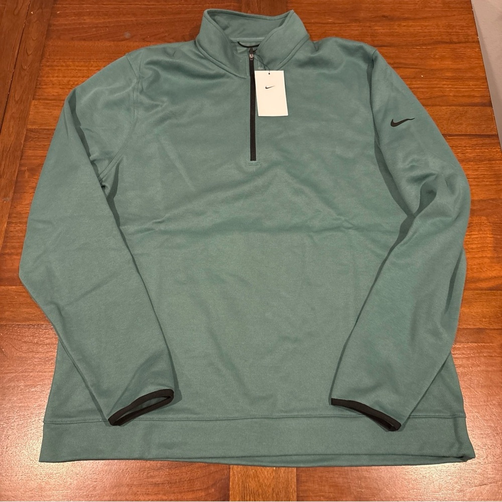 Men's Nike Tour 1/4 Zip Golf Pullover Green Vented Size XL-tall NWT FQ0472-361
